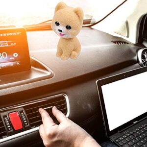 PRETYZOOM Car Shaking Dog Adornments Car Bobbleheads Shake Head Toy Cute Resin Craftwork Baking Cake Decorations for Home Car Pomeranian Style Party Favor