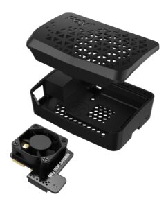 argon poly+ case | raspberry pi 4 plastic case with pwm controllable fan and heatsink | removable top