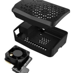 Argon Poly+ Case | Raspberry Pi 4 Plastic Case with PWM controllable Fan and Heatsink | Removable Top