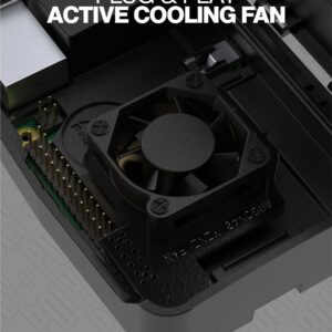 Argon Poly+ Case | Raspberry Pi 4 Plastic Case with PWM controllable Fan and Heatsink | Removable Top