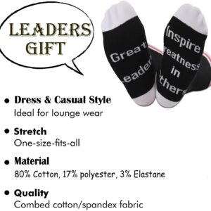 TSOTMO 2 Pairs Great Leaders Inspire Greatness in Others Socks (Great Leaders)