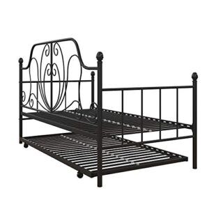 DHP Lucie Metal Twin Size Frame, Black Daybed