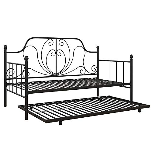 DHP Lucie Metal Twin Size Frame, Black Daybed