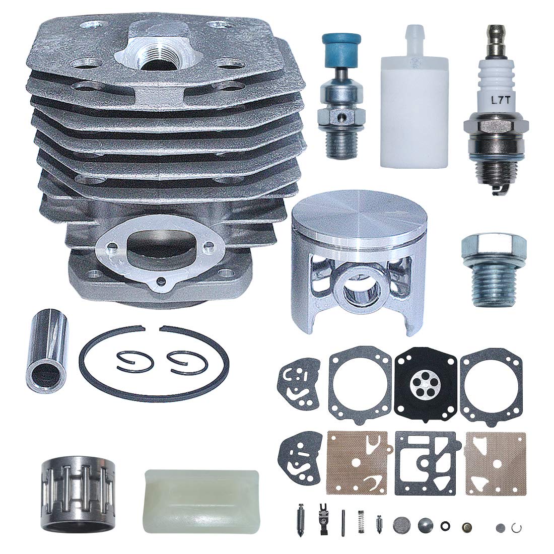 AUMEL 45mm Cylinder Piston Carb Repair Kit For Husqvarna 254 154 XP 254XP Chainsaw Replace 503503903