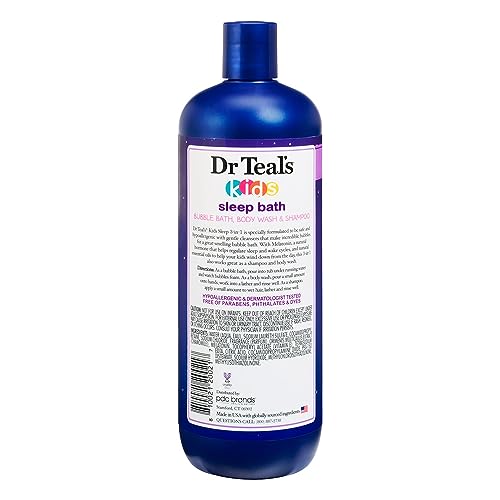 Dr Teal`s Kids 3-in-1 Bubble Bath, Body Wash & Shampoo Sleep Bath (1) 20 Fluid Ounce Bottle