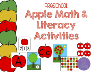 preschool apple math and literacy activities