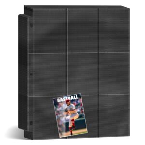 450 pockets trading baseball card sleeves binder, 25 pages double-sided protector sports card binder fit for mtg yu-gi-oh cards, football cards, game cards, standard sized cards for 3-ring binder