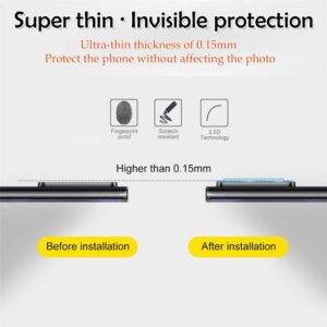 Suoman 3-Pack for Samsung Note 20 Ultra Camera Lens Protector - [Aluminum alloy] [Not Affect Flash] Camera Lens Protector for Samsung Note 20 Ultra 5G - Black