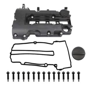 mitzone engine valve cover compatible with 2011-2019 chevy cruze sonic volt trax buick encore cadillac elr 1.4l turbo replace# 55573746 25198498 264-968