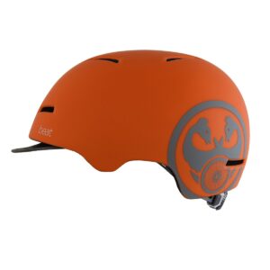 freetown beat bike helmet | secure, dial fit, thermo molded, eps, impact protection, 14 vents, fidloc magnetic buckles, integrated chin pad | hybrid, multi sport, urban, cpsc rated, orange