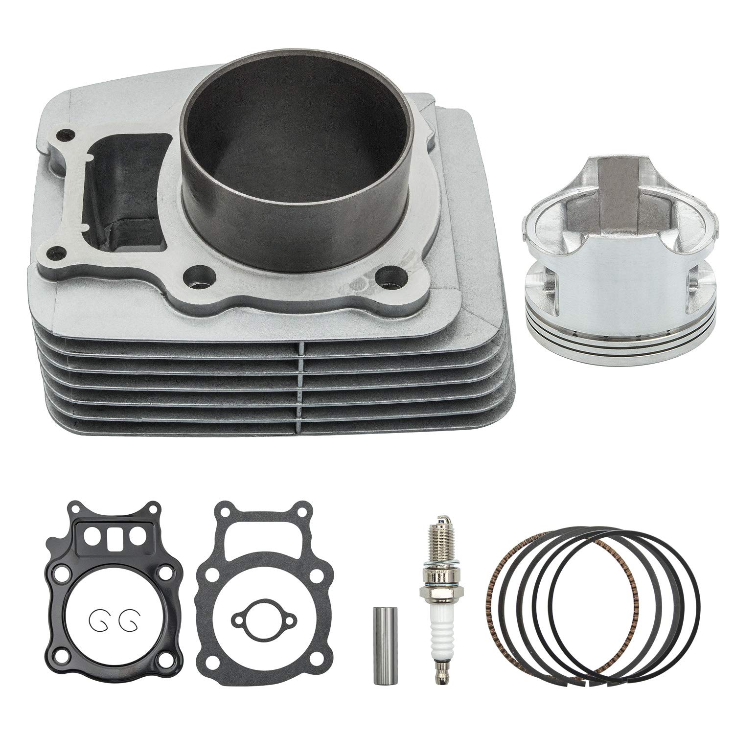 RANSOTO Cylinder Piston Gasket Top End Rebuild Kit Compatible with 2000-2006 Honda Rancher TRX350 Replace 12100-HN5-670 13010-HN5-671