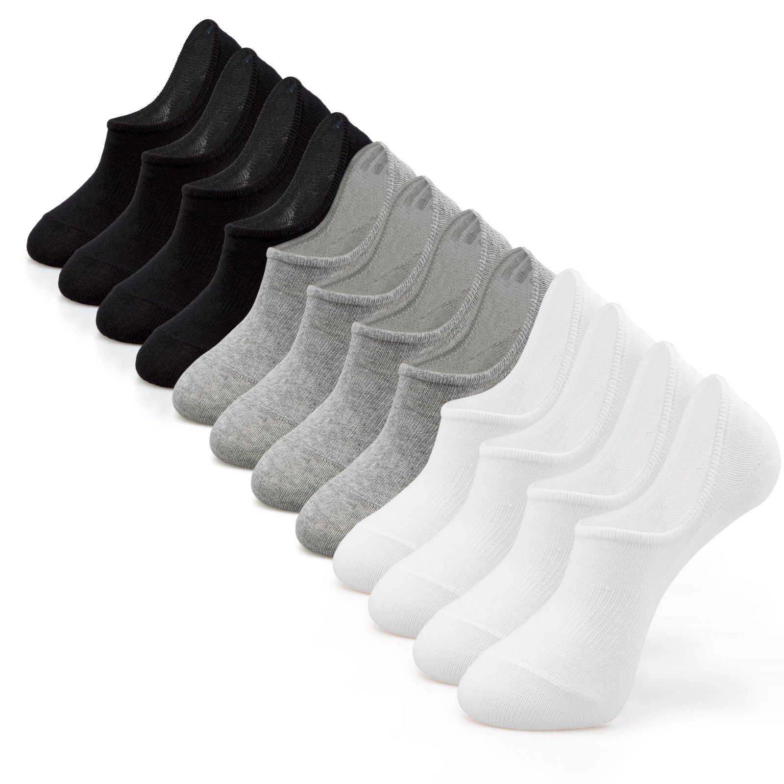 IDEGG No Show Socks Men Low Cut Ankle Short Socks for Men Casual Athletic Socks with Non Slip Grip