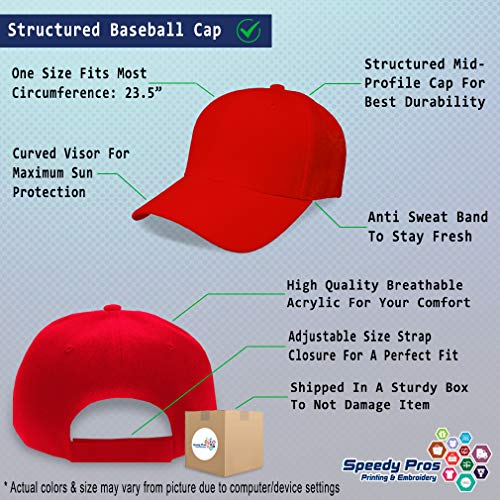 Custom Baseball Cap Roller Skate Embroidery Roller Skating Acrylic Dad Hats for Men & Women Red Design Only