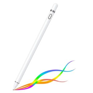 stylus pens for touch screens,active stylus compatible with apple,magnetism cover cap, universal for iphone/ipad pro/mini/air/android and other touch screens (white)