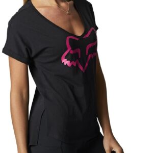 Fox Racing womens Boundary Short Sleeve Top fashion t shirts, Black/Pink, X-Small US