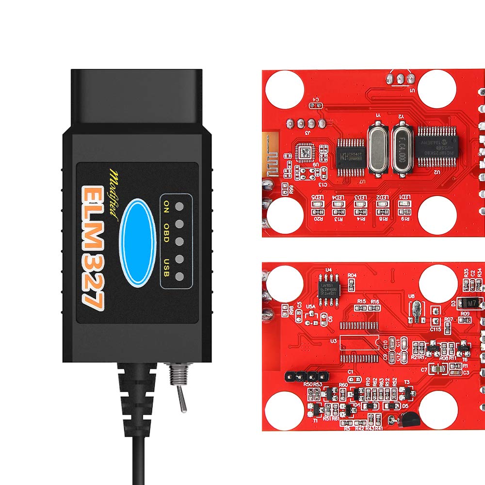 Washinglee ELM327 Diagnostic Cable for Ford Mazda Lincoln and Mercury, OBD2 Cable with Switch Compatible for FORScan Elmconfig FF2 and FoCCCus.