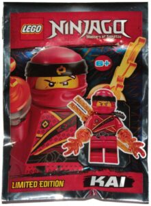 booster bricks lego ninjago rare limited edition kai minifigure - new sealed foil pack minifig ninja red