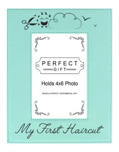 baby's 1st haircut for baby my first haircut 4x6 leatherette photo frame teal