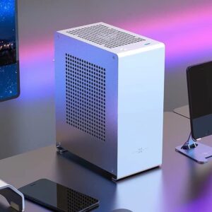 A1P Mini ITX Case Desktop PC Case(A1 Upgrade Version) Micro Slim Portable 2023 Small Backpack Aluminum Alloy Chassis DIY Installation for Gaming and Home Use