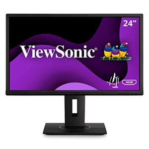 viewsonic vg2440 24 inch ips 1080p ergonomic monitor with integrate vdisplymanager hdmi displayport vga usb inputs for home and office,blue
