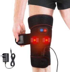 2-in-1 arthritis pain relief knee brace, heated knee support for arthritis, knee heating pad for hot or cold therapy keep warm, electric wrap for pain relief and massage