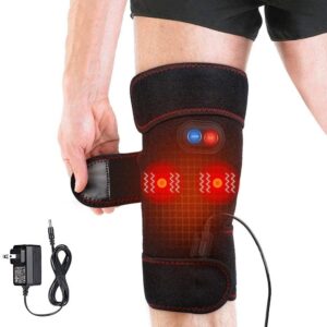 2-in-1 Arthritis Pain Relief Knee Brace, Heated Knee Support for Arthritis, Knee Heating Pad for Hot or Cold Therapy Keep Warm, Electric Wrap for Pain Relief and Massage