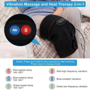 2-in-1 Arthritis Pain Relief Knee Brace, Heated Knee Support for Arthritis, Knee Heating Pad for Hot or Cold Therapy Keep Warm, Electric Wrap for Pain Relief and Massage