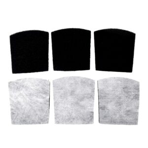 hqrp 6-pack carbon filter compatible with hamilton beach parts # 04290, 04290g, 04291g, 04294g, 04230fs, 04230g, 04234g fits true air 04530gm, 04531gm, 04532gm, 04384