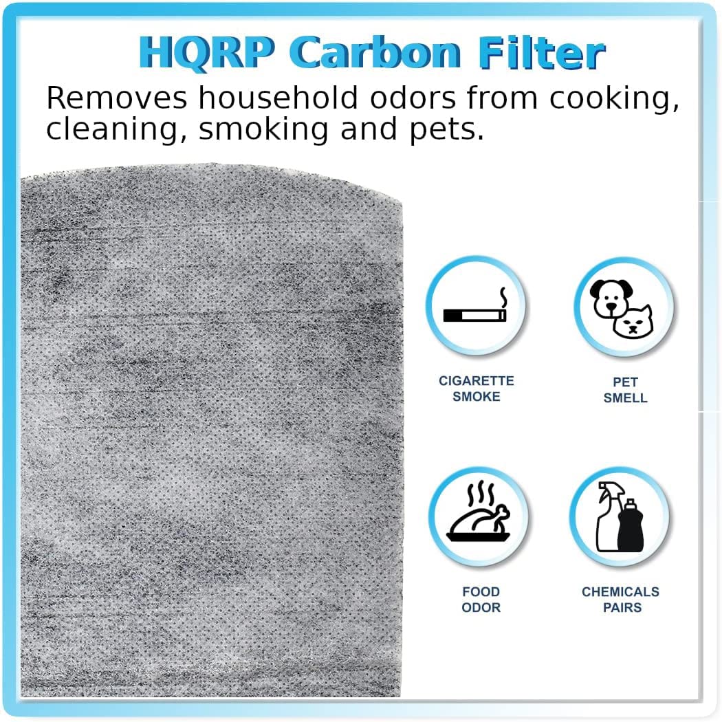 HQRP 6-pack Carbon Filter compatible with Hamilton Beach Parts # 04290, 04290G, 04291G, 04294G, 04230FS, 04230G, 04234G fits True Air 04530GM, 04531GM, 04532GM, 04384