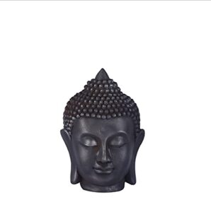 resin buddha head statue, meditating buddha figurine ornament buddhist supplies for home decoration