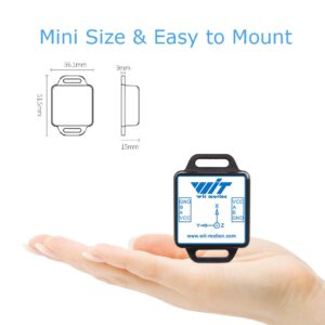 WitMotion WT901C-485 mpu9250 High-Precision Gyro+Accelerometer+Angle+Magnetometer,9-Axis Digital Compass (Kalman Filtering, Modbus),Triple-Axis Tilt Angle Inclinometer for PC/Arduino/Raspberry Pi