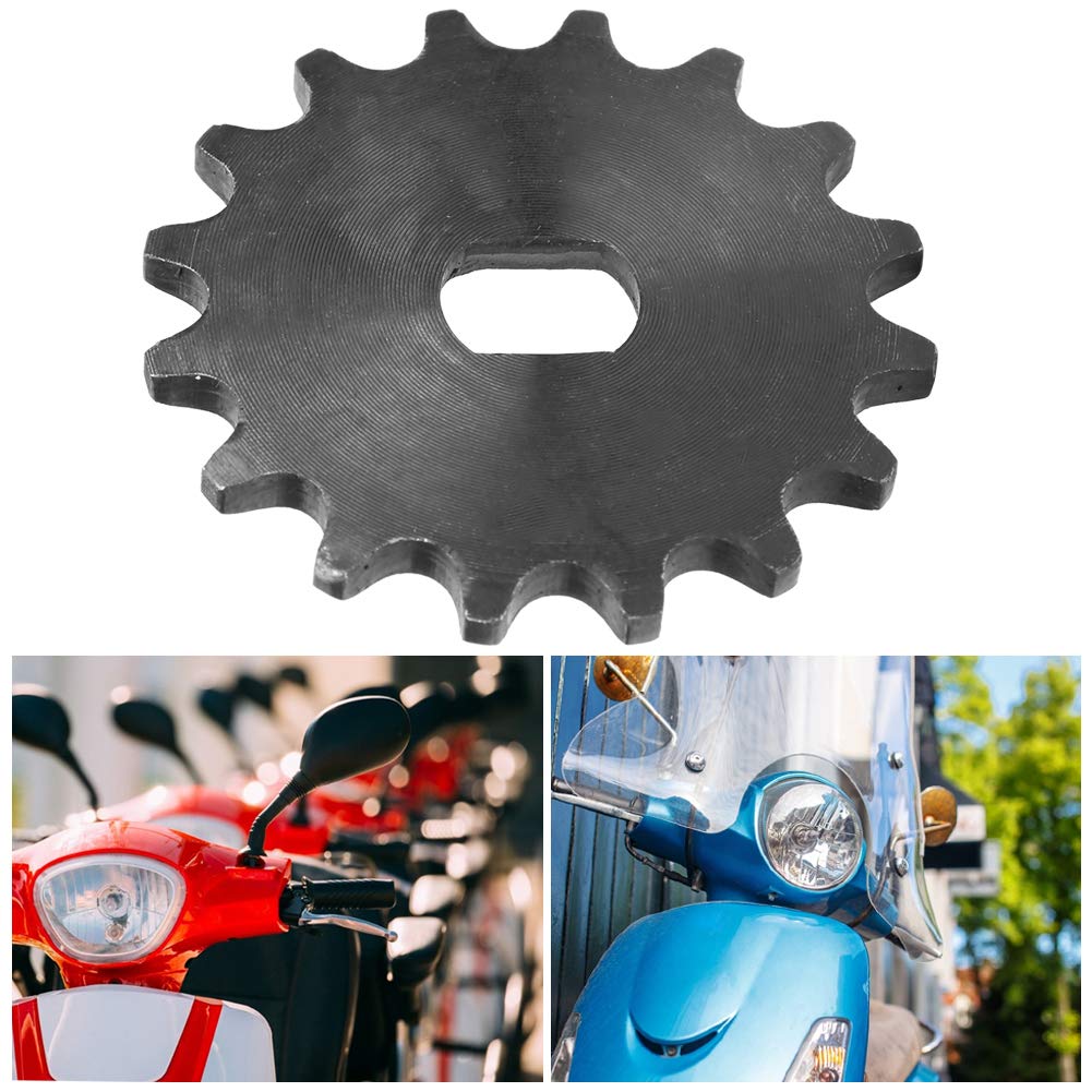 Alomejor Chain Sprocket Gear Electric Scooter Motor Engine 16 Tooth Sprocket Metal Chain Wheel for 12X17mm