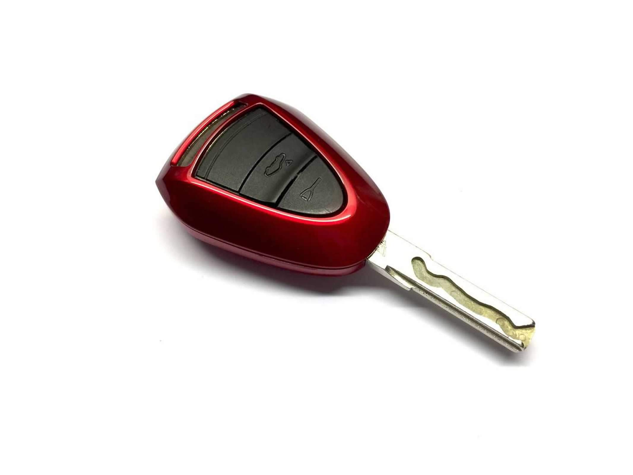 Hotsteelies Metallic Red Remote Key Shell Cover for Porsche 911 Cayman Boxster 997.2 987