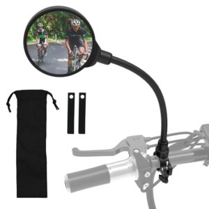 royor bike mirrors for handlebars rearview mirror - bicycle mirrors for handlebars, 360° adjustable rotatable bicycle mirror for electric bike, mountain bike and road bike