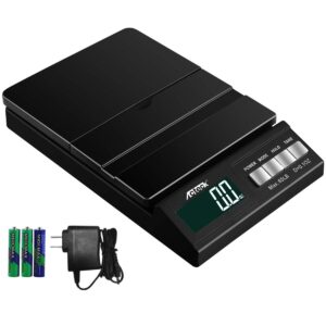 acteck a-ce65 65lb digital shipping postal scale with ac adapter, black