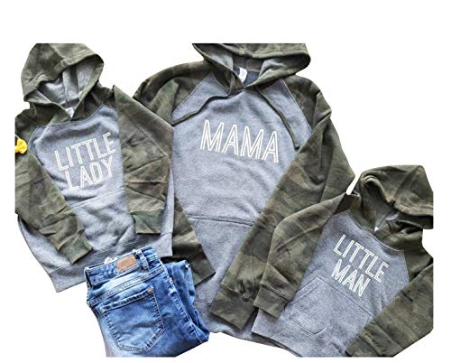 JCDZSW Mommy And Me Outfits Matching Mommy Daughter Mama Sweatshirt Matching Mom and Son Camo Hoodies Mama and Me Outfits Sweatshirts Pullover Sets Mothers Day Gift Sweatshirt (T4G)