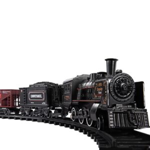 baby home metal alloy model train set, electric train toy for boys girls, with realistic train sound，lights and smoke, gifts for 3 4 5 6 7 8+ year old kids