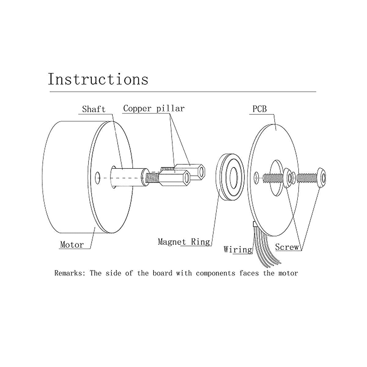 MGT010-42ST magnetic encoder for stepper Motor and bushless DC Motor Incremental output DC 5V 1000 PPR (MGT010-42ST 15.5 * 5 * 6)