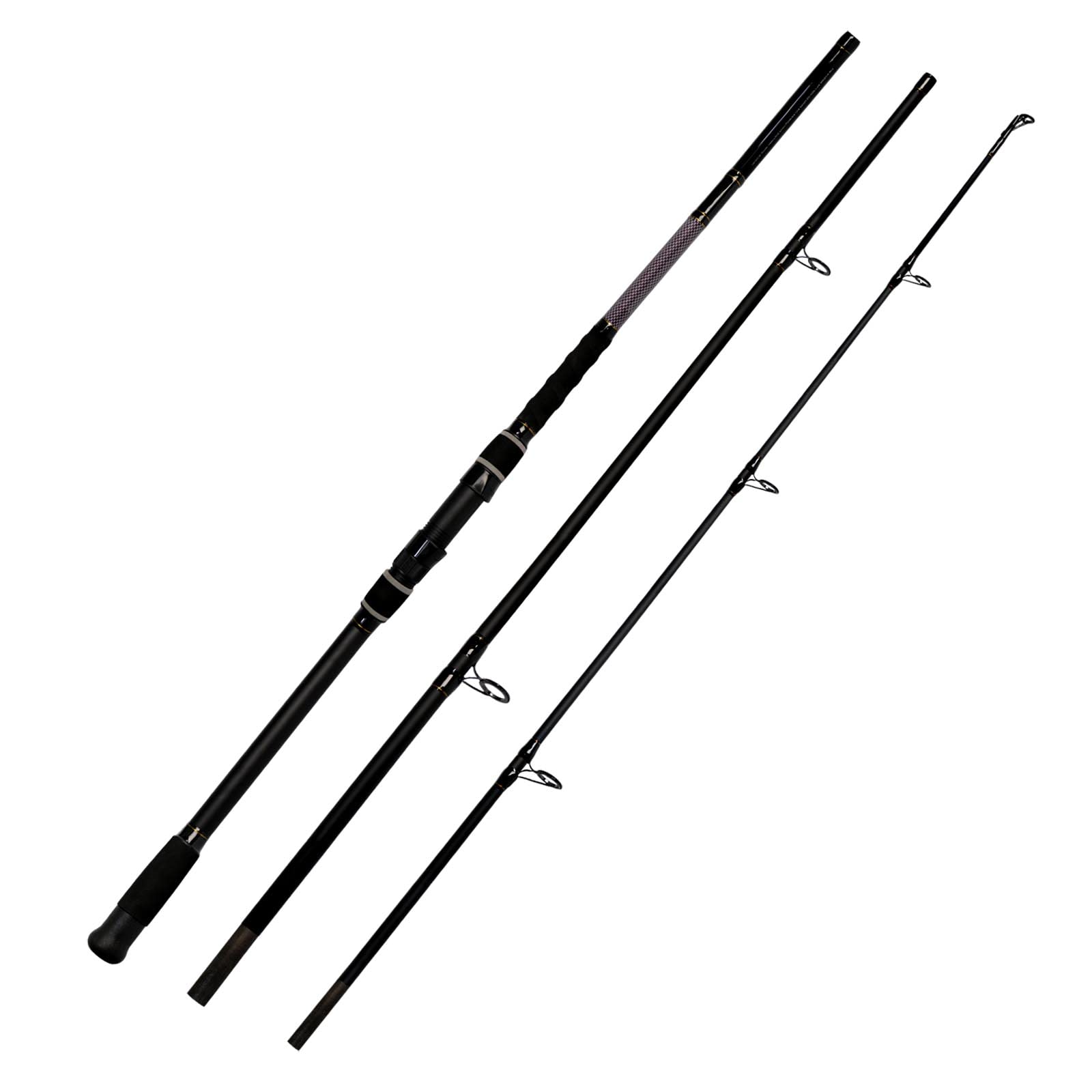 Fiblink Surf Spinning Rod Portable Travel Spinning Rod Saltwater Surf Fishing Rod (3-Piece 12')