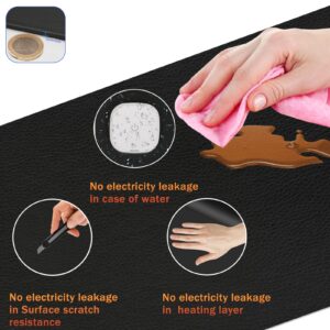 Warm Desk Pad, Office Desk Mat,Olidik 3 Speeds Touch Control Warm Big Mouse Pad, 31" x 13" Extended Edition Gaming Mouse Pad, Foot Warmer Pad (Black)