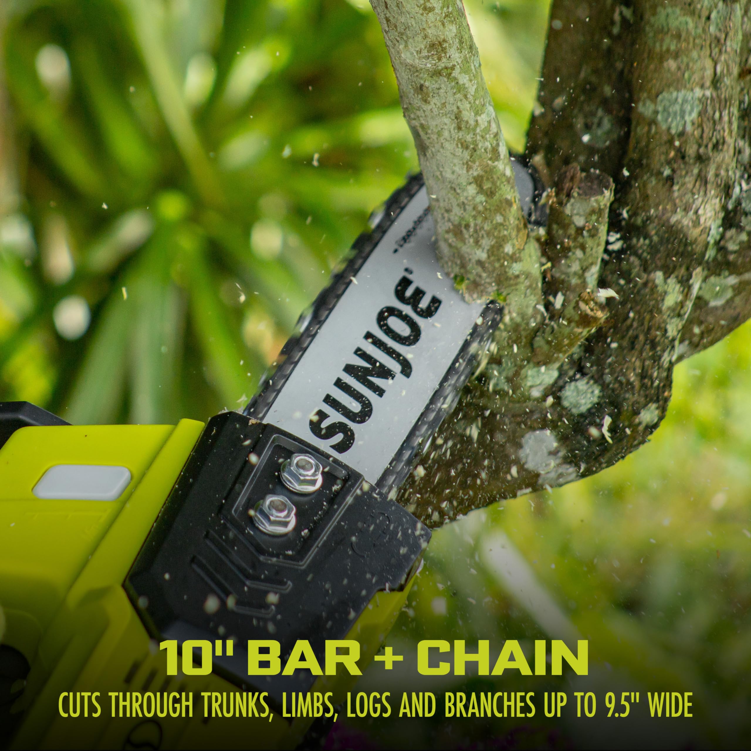 Sun Joe 24V-10CS 24-Volt IONMAX 10-Inch Cordless Chain Saw, Kit (w/ 4.0-Ah Battery + Charger)