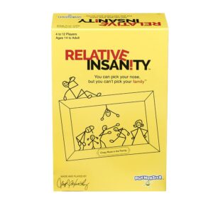 relative insanity amazon — hilarious party game — from comedian jeff foxworthy — ages 14+ — 4+ players