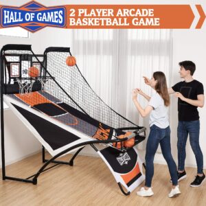 Hall of Games 2 Player Arcade Basketball Game, Black/Grey