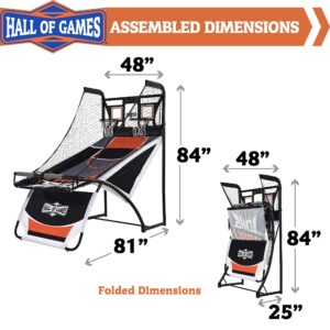 Hall of Games 2 Player Arcade Basketball Game, Black/Grey