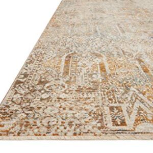 Loloi Lourdes Ivory/Orange 2'-7" x 7'-9" Runner Rug