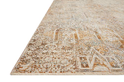 Loloi Lourdes Ivory/Orange 2'-7" x 7'-9" Runner Rug