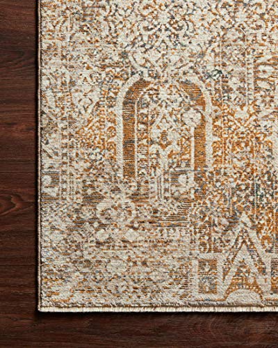 Loloi Lourdes Ivory/Orange 2'-7" x 7'-9" Runner Rug