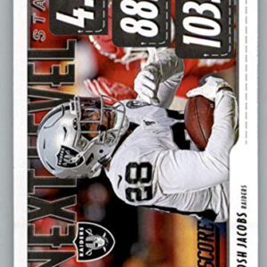 2020 Score Next Level Stats #4 Josh Jacobs Las Vegas Raiders Football Card NM-MT