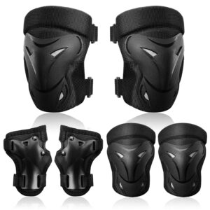 adult knee elbow pads skating:bosoner adult/child knee pad elbow pads guards protective gear set for roller skates cycling bmx bike skateboard inline skatings scooter riding sports