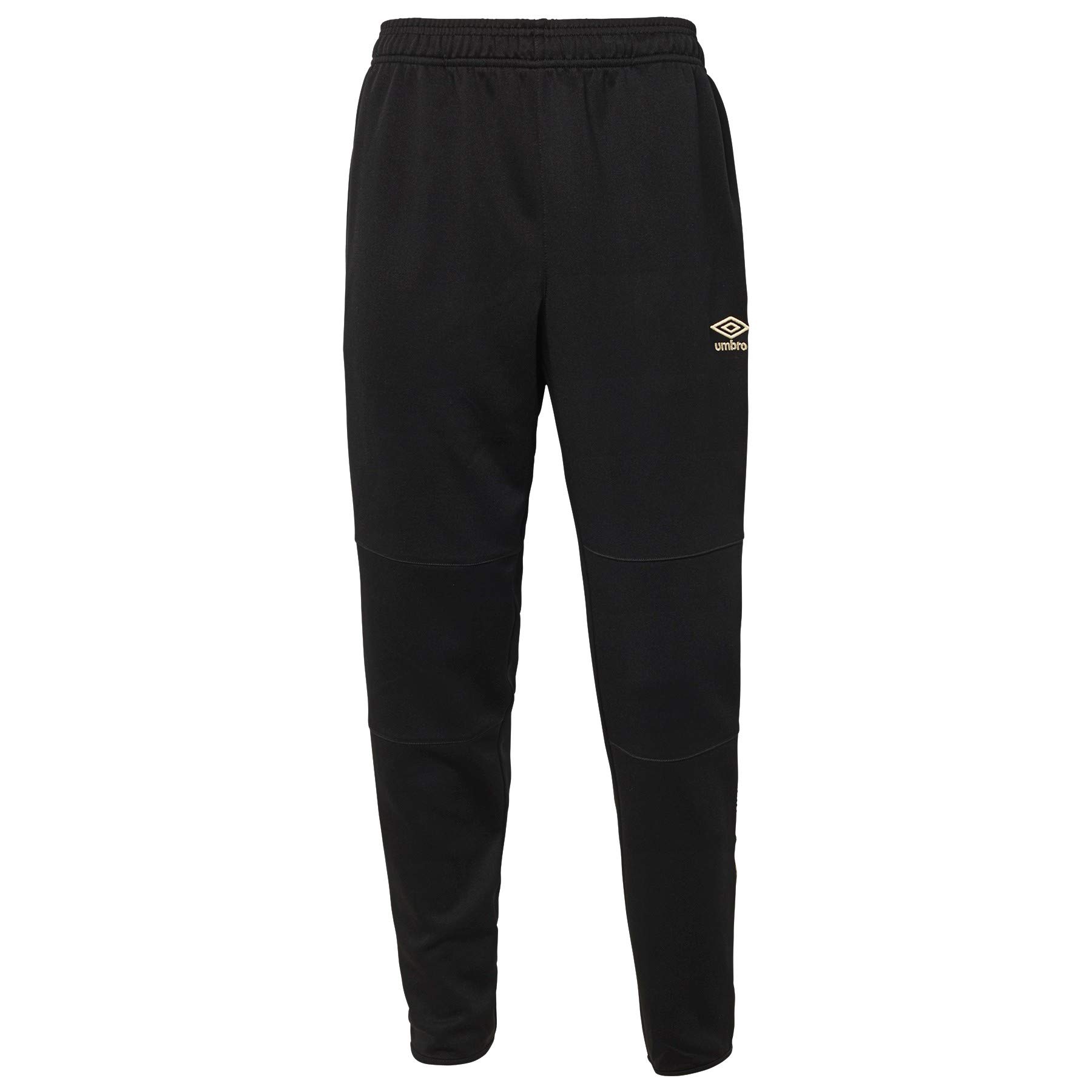 Umbro Men's Double Diamond Track Pants 2.0, Black Beauty/Team Gold Large